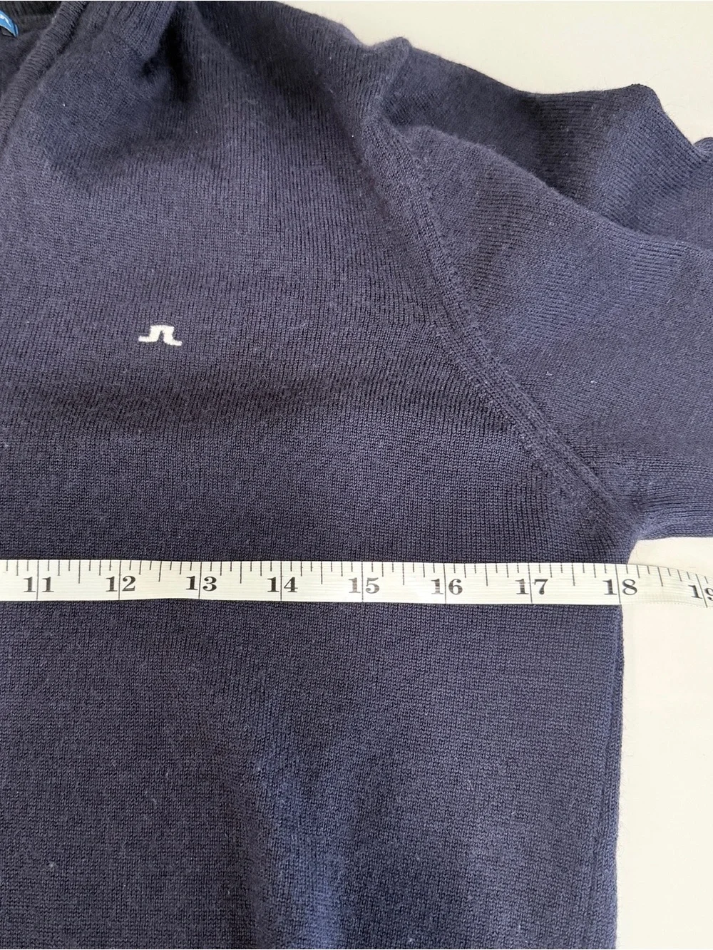 J.Lindeberg Kian Tour Merino Wool 1/4 Zip Sweater Navy Small Golf Mens